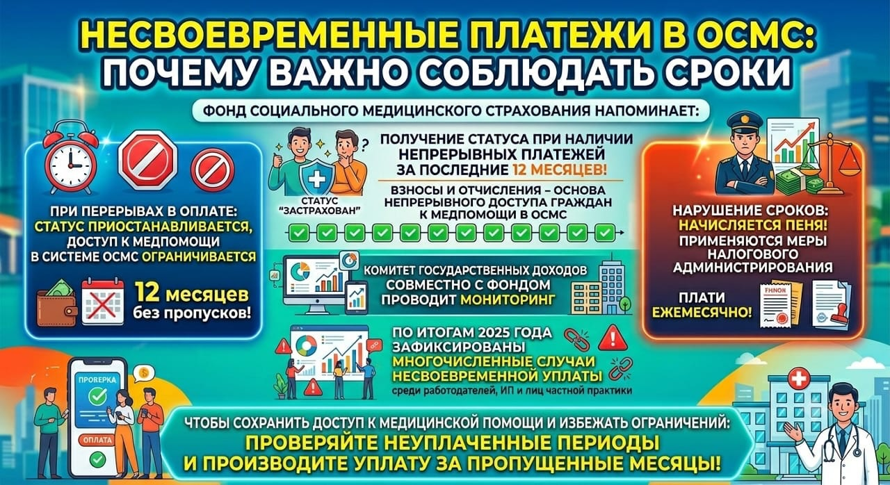 Несвоевременные платежи в ОСМС: Почему важно соблюдать сроки?