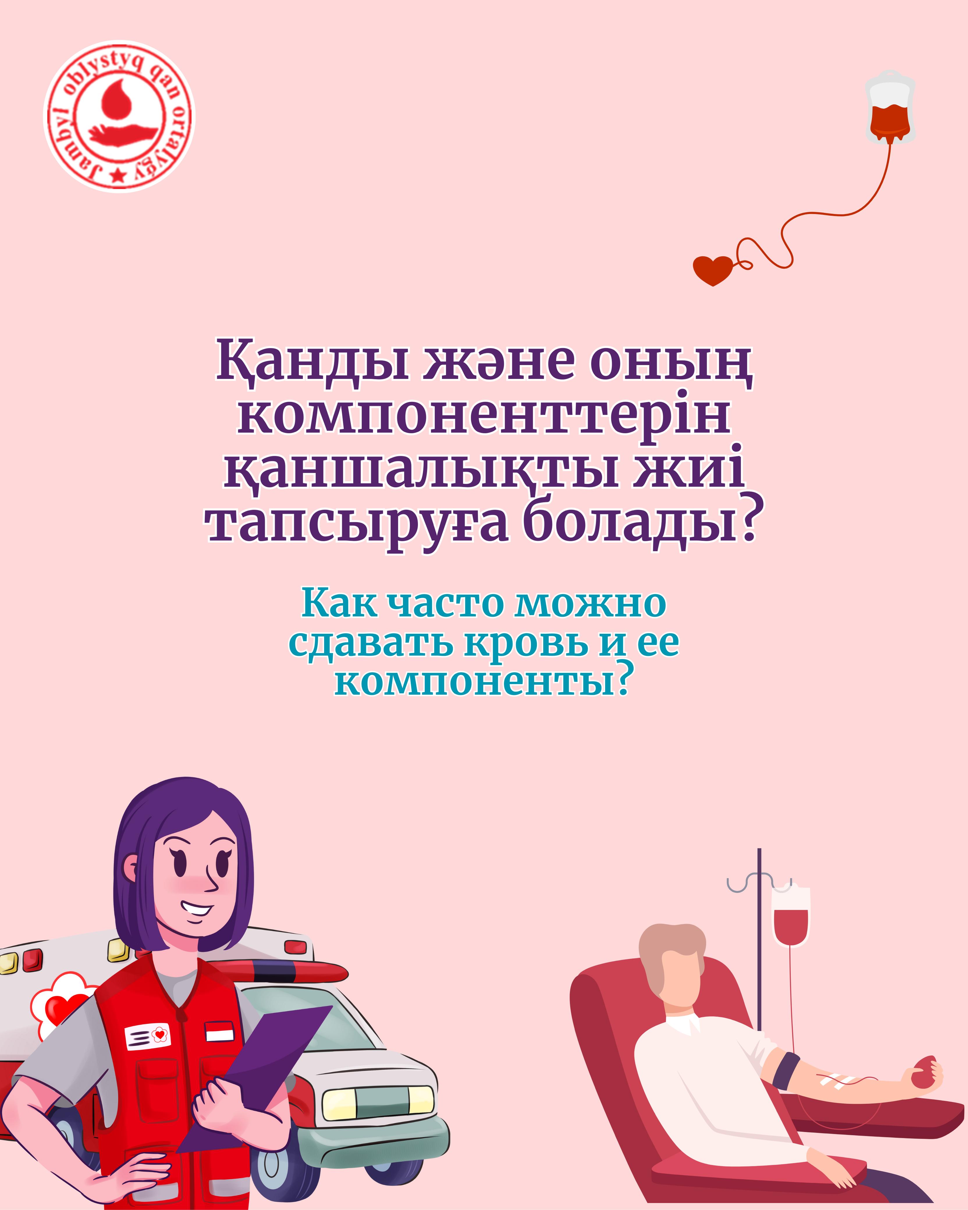 Қанды және оның компоненттерін қаншалықты жиі тапсыруға болады?